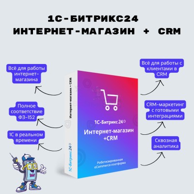 Программа для ЭВМ "1С-Битрикс24". Лицензия Интернет-магазин + CRM (12 мес.) - купить в Аканеево
